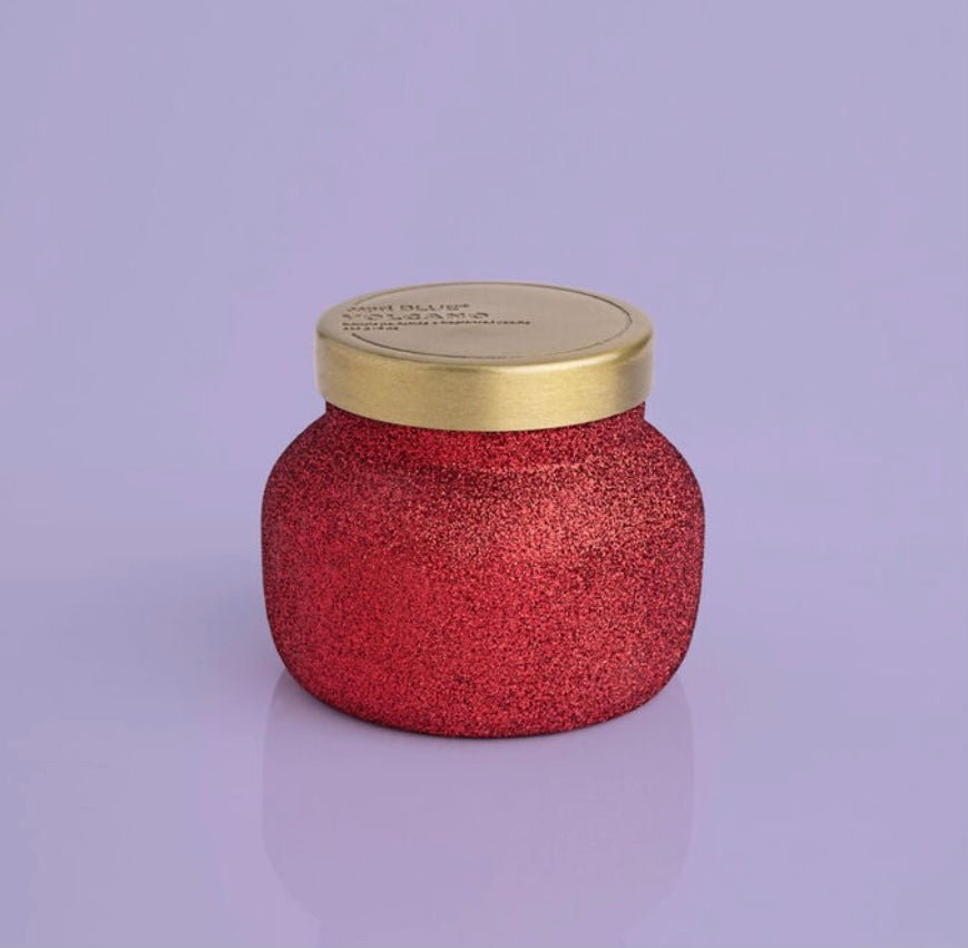 Red Glitter 8oz Volcano Candle - Ballyhoo Boutique and Gift