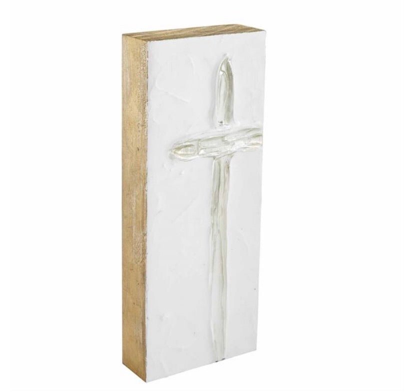 Tall Cross Plaque - Ballyhoo Boutique and Gift