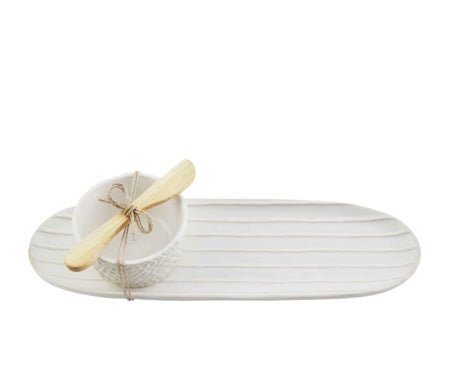 textured stoneware dip set - Ballyhoo Boutique and Gift