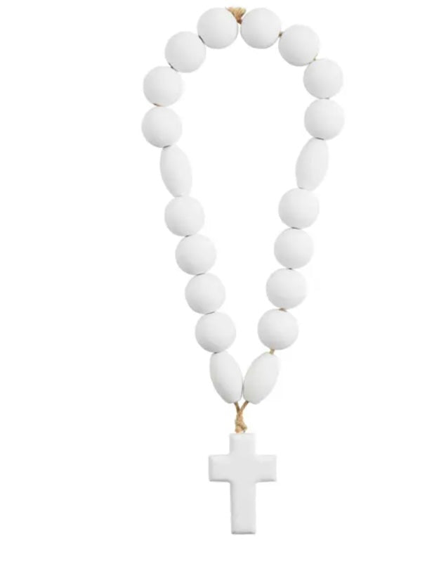 white bead decor - Ballyhoo Boutique and Gift