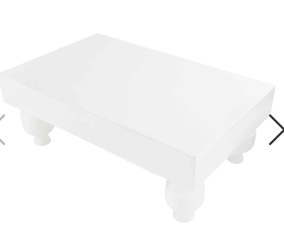 white footed serving stand - Ballyhoo Boutique and Gift